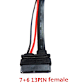 Miniatyrbillede 5 af 5: Sata 22-polet Han til 7+6 Hun Connector Kabel/13-polet Han til 22-polet Hun Tråd 13 Male to 22 Female