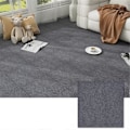 Miniatyrbilde 2 av 5: Selvklebende teppefliser 30x30cm - Enkel installasjon av gulvmatter for hjem, kontor, gang, studierom og soverom, DIY Dekor C Light Gray