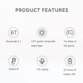 Pikkukuva 3 / 5: P9 Pro Max HiFi -kohinanvaimennus langattomat Bluetooth-kuulokkeet White