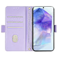 Miniatyrbilde 2 av 5: For Samsung Galaxy A26 5G Lær Lommebok Etui RFID Blokkerende Stativdeksel med Håndstropp - Grønn[D] Multicolor Purple
