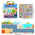 Miniatyrbillede 2 af 5: Børns Bærbare Jelly Sticker Stillebog, Genanvendelig Stickerbog, Førskole Læringsaktivitet Rejselegetøj[YJD] World Map