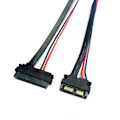 Miniatyrbillede 2 af 5: Sata 22-polet Han til 7+6 Hun Connector Kabel/13-polet Han til 22-polet Hun Tråd 13 Male to 22 Female