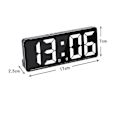 Miniatyrbilde 4 av 5: Smart Stor Digital Veggklokke App-Kontroll Tid/dato/&lyd Aktivering & Trinnløs Lysstyrke & Volum Alarm Med Snooze Funksjon Yw[C]