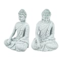 Miniatyrbilde 3 av 4: Liten Buddha-dekorasjon Utsøkt håndverk Grønn sandstein Buddha-pynt for fiskekar Zen sittende Buddha
