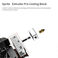 Miniatyrbilde 2 av 5: 5 stk Kjøleblokk for Sprite Ekstruder 3D-skrivertilbehør for Ender3 S1 Plus Pro/CR10 Smart Pro Silver