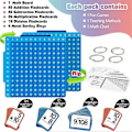 Miniatyrbilde 5 av 5: Matte Flashkort Mattebrett, Multiplikasjon Flashkort Gangetabell, Matte Manipulativer Divisjon, Addisjon, Subtraksjon Mattespill Leker [D]