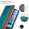Miniatyrbillede 2 af 5: Læder Magnetisk Lukning Etui med Flip Wallet Stativfunktion Cover til Samsung Galaxy S10 Plus 4G Green