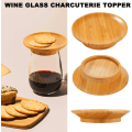 Miniatyrbilde 3 av 5: Vinglass-ost- og kjeksbrett Topper, 2024Ny Vinglass-ost- og kjeksbrett Topper, Ost- og kjeksbrett Vinglass Topper, Bambus Vinglass Topper Underlag [kk] 1 Pcs