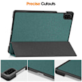 Miniatyrbillede 5 af 5: For Honor Pad X8a Etui Anti-Drop Læder Stativ Tablet Cover Blackish Green