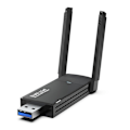 Miniatyrbilde 2 av 5: 5G Trådløst nettverkskort 1300mbps Datamaskin Usb Wifi-mottaker Gigabit Dobbelbånd Trådløst nettverk Bil