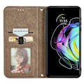 Miniatyrbild 5 av 5: Fodral för Motorola MOTO Edge 20 Magnetisk Stängning Läder Plånboksfodral Housse Etui Stötsäker - Grön