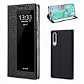 Miniatyrbilde 1 av 5: VILI DMX Foldbar Stativ Visningsvindu Lærtelefondeksel for Huawei P30