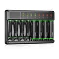 Universal 8-slots snabb batteriladdare för AA AAA Ni-MH laddningsbara batterier FT