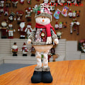 Miniatyrbillede 1 af 3: 2025 Noel Juledukke Julepynt til Hjemmet Julegave Snemand Julemand Stående Dukke Plyslegetøj Nytårsdekoration (Sno[YJD] Snowman