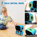Miniatyrbillede 4 af 5: Interaktive Smart Robot Legetøj, Intelligent Robot Legetøj til Børn, Piger og Drenge Robot Legetøj 3-9 År, Stemmestyring & Berøringssans[D] Blue