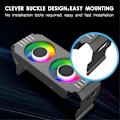 Miniatyrbillede 3 af 5: Computer RAM Hukommelsesmodul Køler PC DDR4 DDR5 Overclock Dual ARGB Sync PWM Blæsere Aluminium RGB Køleradiator (A)[D] Black
