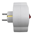 Pikkukuva 3 / 5: EU-standardin monipistoke 250V 16A kaksoispistorasian muunnospistorasia pistorasian kytkinpistokkeella Power Ad[D] white
