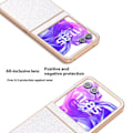 Miniatyrbillede 3 af 5: Til Motorola Razr 50 5G Cover - Elektroplettering Telefon Cover Farvet Glitter Design PU+TPU Beskyttende Cover Gardenia White