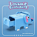 Miniatyrbild 3 av 5: 3D Mini Byggsten Djurset, 291 Stycken Mini Elefant Byggstenar, 3D Roligt Funktionellt Byggleksak För Vuxna, Festpresenter För Barn (8+)