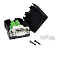 Miniatyrbillede 4 af 5: DB9 Loddefri Stik RS232 D-SUB Seriell til 9-bens Port Terminal Han Hun Adapter med Kasse (1 black