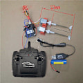 Miniatyrbilde 1 av 5: Modellbåt DIY Kits Akselhylse Motor Propell Kontroller Mottaker Sett RC Ny[D] 125mm Chargable