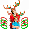 Miniatyrbilde 2 av 5: 2 Sett Inflatbare Reinsdyrgevir-Ringspill, Familiejulspils [C]
