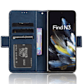 Miniatyrbild 3 av 5: Skyddande fodral i PU-läder med kortfack och stativ för Oppo Find N3 5G/OnePlus Open