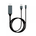 Miniatyrbild 1 av 2: [Apple Certifierad] Lightning till HDMI-adapterkabel, 1080p Digital AV Synkroniserad ljud- och videokontakter för TV/projektor/skärm - 2 meter Svart