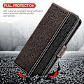 Miniatyrbillede 4 af 5: Læder Magnetisk Lukning Etui med Flip Wallet Stativfunktion Cover til Samsung Galaxy S10 Plus 4G Brown