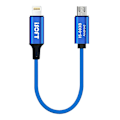 Miniatyrbild 1 av 5: ISOFT IS-003B Datakabel Lightning till Micro-USB Datakopieringskabel