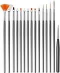 Akryl Nail Art Penselset - 15 delar