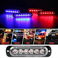 Miniatyrbild 5 av 5: 24 LED Strobe-billampa Trådlös Nödflimmerlampa LED 12V Trailer Lastbil Strobos Polisvarningslampa Autodiodlampa Blue