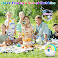 Miniatyrbild 2 av 5: Bubbelmaskin, Bärbar Automatisk Bubbelblåsare för Barn, 2000+ Bubbel per Minut, Tyst Design Regnbågsbubbelmaskin med 2 Bubbel-