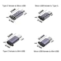 Miniatyrbild 2 av 5: Micro USB till Mini USB Typ-C Adapter Usb-C Hona Till Micro Usb Hane Konverterare[D] Type C to Mini USB