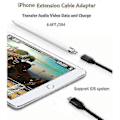 Miniatyrbild 3 av 5: 1m Lightning-förlängningskabel för iPhone iPad, iPhone-förlängningskabel Apple MFi-certifierad hona till hane