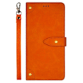 Miniatyrbild 2 av 5: Läderfodral med stativ för Samsung Galaxy A15 5G, kortfack Orange