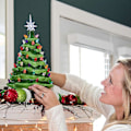 Miniatyrbilde 4 av 5: Julepynt Keramisk Juletre Juletre Led Dekorasjon Keramisk Skrivebordsjulepynt Salg