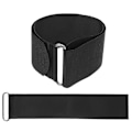 Miniatyrbillede 1 af 3: 1 Par Romaskine Udskiftningsfodstropper Romaskine Pedalstropper Gym Cykel Pedalstropper Justerbare og Komfortable Fodstøttestropper[D] Black 47.00X5.00X0.30CM