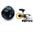 Miniatyrbillede 4 af 5: Juicer End Cap, reservedele til model 8003 8004 8005, Cold Press Slow Juicer dele & tilbehør Black