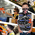Miniatyrbild 5 av 5: Taktiskt Västset för Barn med Nerf-vapen för Pojkar med Tillbehör