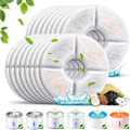 Miniatyrbild 1 av 7: Kattvattenfontänfilter, 16-pack utbytesfilter kompatibelt med 81oz/2,4L kattvattenfontän, Multi-Filtration System Aktivt kolfilter Round-16P
