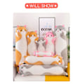Miniatyrbild 3 av 5: Mjuk Plush Kattkudde Lång Sängkudde Bomulls Kattkudde Gosig Fylld Söt Plushdocka Leksak Present