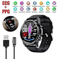 Miniatyrbild 2 av 5: Ekg+ppg Blodsocker Smart Watch Herr Blodtryck Fitness Pulsmätare,barn,kvinna