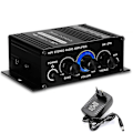 Miniatyrbild 1 av 5: -270 HIFI-förstärkare 2.0-kanals Hemförstärkare Bas- & Diskantjustering Stereo Audio Hemmabio Ljudsystem DC12V EU-kontakt