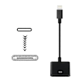 Miniatyrbild 2 av 5: Lightning till 30-Pin Adapter med Kabel Sladd Synkroniseringsomvandlare Laddningsstöd för IPhone 13/13PM/12PM/11 PM/XS/8P/iPad/iPod[D] White