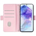 Miniatyrbillede 2 af 5: Læder Wallet Case med RFID-blokering og stativfunktion samt håndrem til Samsung Galaxy A26 5G - Grøn[D] Multicolor Pink