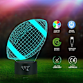 Miniatyrbilde 3 av 4: Fotball nattlys for barn, 3D LED-lys optisk illusjonslampe soveromsdekor lys nattlys med smart berøring 7 farger, kule leker gaver til G