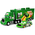Pikkukuva 1 / 2: Elokuva-autot 2 3 Hahmoa Lightning McQueen & Kuningas & Chick Hicks & Mack Truck Uncle Metallivalu Leikkiautot Ajoneuvot XH[C]
