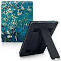 Miniatyrbild 1 av 5: Fodral för 6,8 tum All-New Kindle Paperwhite 11:e generationen 2021 / Signature Edition Omslag med automatisk sömn/vakna dubbel handrem / Stativ Apricot blossom