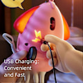 Miniatyrbilde 3 av 5: Elektrisk Dansende Bleksprut Leke med LED-lys og Musikk - Automatisk Unngåelsesfunksjon for Barn og Småbarn for Lek og Sensorisk Utvikling[D] Yellow